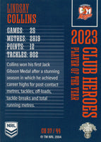 2024 NRL Traders - Club Heroes - CH 37 - Lindsay Collins - Sydney Roosters