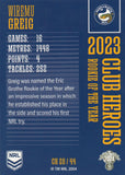 2024 NRL Traders - Club Heroes - CH 28 - Wiremu Greig - Parramatta Eels