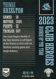 2024 NRL Traders - Club Heroes - CH 10 - Thomas Hazelton - Cronulla-Sutherland Sharks