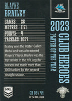 2024 NRL Traders - Club Heroes - CH 09 - Blayke Brailey - Cronulla-Sutherland Sharks