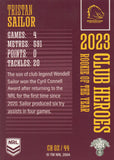 2024 NRL Traders - Club Heroes - CH 02 - Tristan Sailor - Brisbane Broncos