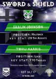 2024 NRL Traders - Sword & Shield Team - SST 16 - Shaun Johnson & Tohu Harris - New Zealand Warriors