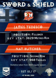 2024 NRL Traders - Sword & Shield Team - SST 15 - James Tedesco & Nat Butcher - Sydney Roosters