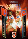 2024 NRL Traders - Sword & Shield Team - SST 14 - Mikaele Ravalawa & Jack De Belin - St. George-Illawarra Dragons