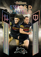 2024 NRL Traders - Sword & Shield Team - SST 12 - Nathan Cleary & Isaah Yeo - Penrith Panthers