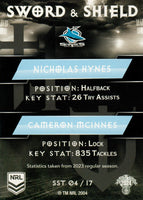 2024 NRL Traders - Sword & Shield Team - SST 04 - Nicholas Hynes & Cameron Mcinnes - Cronulla-Sutherland Sharks