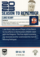 2024 NRL Traders - Season To Remember  - SR 44 - Luke Keary - Sydney Roosters