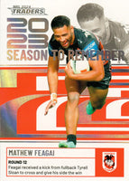 2024 NRL Traders - Season To Remember  - SR 40 - Mathew Feagai - St. George-Illawarra Dragons