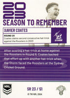 2024 NRL Traders - Season To Remember  - SR 23 - Xavier Coates - Melbourne Storm