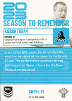 2024 NRL Traders - Season To Remember  - SR 17 - Kieran Foran - Gold Coast Titans