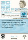 2024 NRL Traders - Season To Remember  - SR 10 - Nicholas Hynes - Cronulla-Sutherland Sharks
