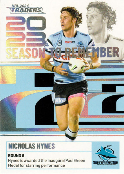 2024 NRL Traders - Season To Remember  - SR 10 - Nicholas Hynes - Cronulla-Sutherland Sharks