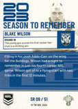 2024 NRL Traders - Season To Remember  - SR 09 - Blake Wilson - Canterbury-Bankstown Bulldogs