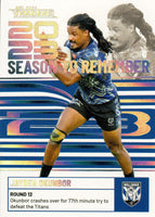 2024 NRL Traders - Season To Remember  - SR 08 - Jayden Okunbor - Canterbury-Bankstown Bulldogs