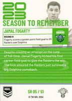 2024 NRL Traders - Season To Remember  - SR 05 - Jamal Fogarty - Canberra Raiders