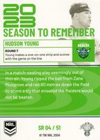2024 NRL Traders - Season To Remember  - SR 04 - Hudson Young - Canberra Raiders