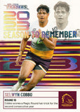 2024 NRL Traders - Season To Remember  - SR 02 - Selwyn Cobbo - Brisbane Broncos