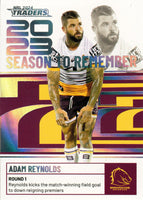 2024 NRL Traders - Season To Remember  - SR 01 - Adam Reynolds - Brisbane Broncos