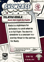 2024 NRL Traders - Showcase - S 08 - Tolatou Koula - Manly-Warringah Sea Eagles