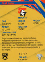 2024 NRL Traders - Pearl Gold - GS 076 - Dane Gagai - 40/82