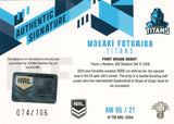 2024 NRL Traders - Authentic Signature White - AW 06 - Moeaki Fotuaika - 074/106