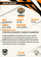 2024 NRL Traders - Pearl Silver - PS 149 - Adam Doueihi - Wests Tigers