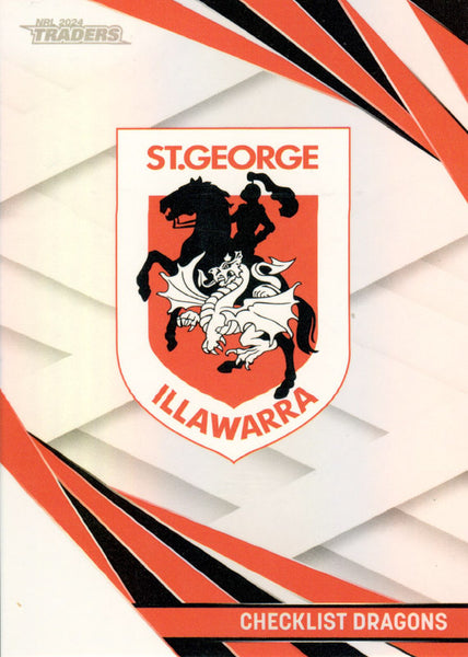 2024 NRL Traders - Pearl Silver - PS 118 - Dragons Checklist - St. George-Illawarra Dragons