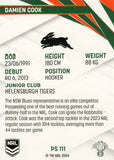 2024 NRL Traders - Pearl Silver - PS 111 - Damien Cook - South Sydney Rabbitohs