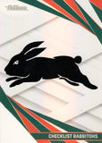 2024 NRL Traders - Pearl Silver - PS 109 - Rabbitohs Checklist - South Sydney Rabbitohs