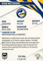 2024 NRL Traders - Pearl Silver - PS 096 - Ryan Matterson - Parramatta Eels