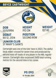 2024 NRL Traders - Pearl Silver - PS 093 - Bryce Cartwright - Parramatta Eels