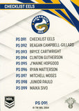 2024 NRL Traders - Pearl Silver - PS 091 - Eels Checklist - Parramatta Eels