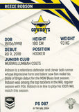 2024 NRL Traders - Pearl Silver - PS 087 - Reece Robson - North Queensland Cowboys