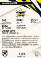 2024 NRL Traders - Pearl Silver - PS 083 - Reuben Cotter - North Queensland Cowboys