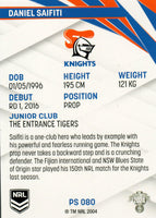 2024 NRL Traders - Pearl Silver - PS 080 - Daniel Saifiti - Newcastle Knights