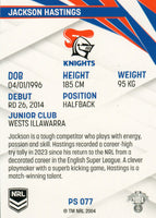 2024 NRL Traders - Pearl Silver - PS 077 - Jackson Hastings - Newcastle Knights