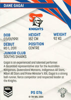 2024 NRL Traders - Pearl Silver - PS 076 - Dane Gagai - Newcastle Knights