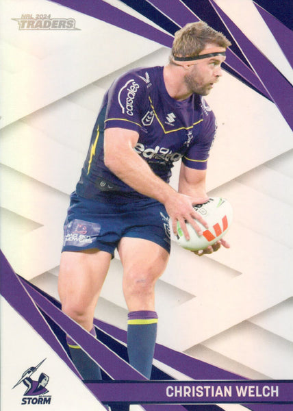 2024 NRL Traders - Pearl Silver - PS 072 - Christian Welch - Melbourne Storm