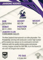 2024 NRL Traders - Pearl Silver - PS 068 - Jahrome Hughes - Melbourne Storm