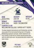 2024 NRL Traders - Pearl Silver - PS 065 - Nelson Asofa-Solomona - Melbourne Storm