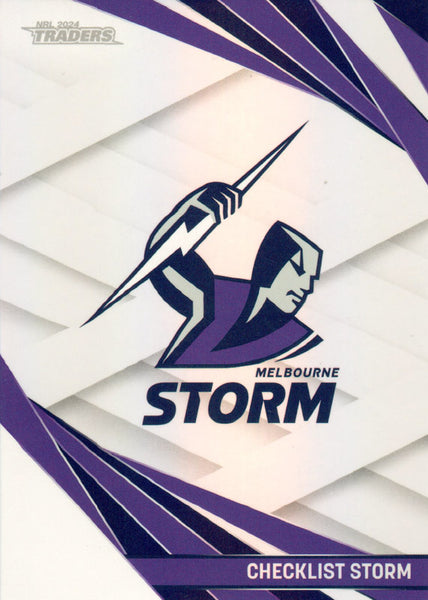 2024 NRL Traders - Pearl Silver - PS 064 - Storm Checklist - Melbourne Storm