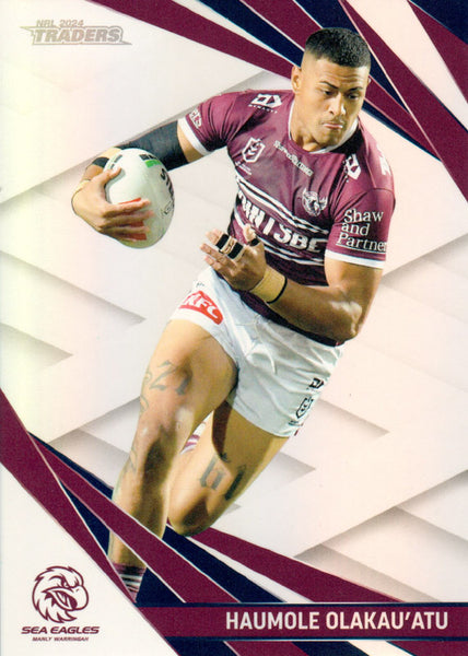 2024 NRL Traders - Pearl Silver - PS 060 - Haumole Olakau'atu - Manly-Warringah Sea Eagles