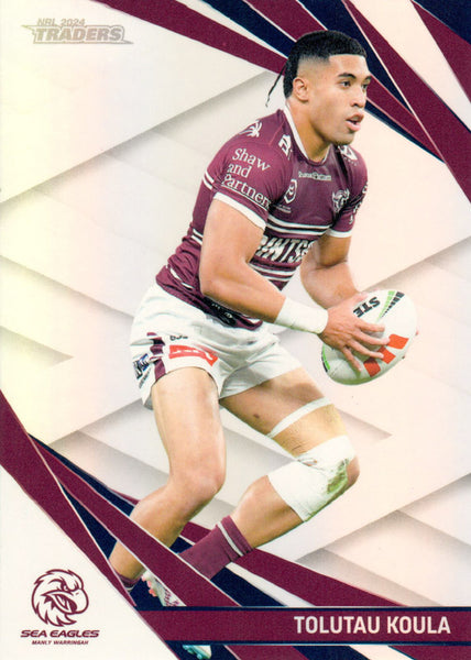 2024 NRL Traders - Pearl Silver - PS 059 - Tolutau Koula - Manly-Warringah Sea Eagles