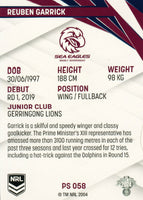 2024 NRL Traders - Pearl Silver - PS 058 - Reuben Garrick - Manly-Warringah Sea Eagles