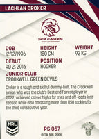 2024 NRL Traders - Pearl Silver - PS 057 - Lachlan Croker - Manly-Warringah Sea Eagles