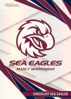 2024 NRL Traders - Pearl Silver - PS 055 - Sea Eagles Checklist - Manly-Warringah Sea Eagles