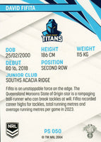 2024 NRL Traders - Pearl Silver - PS 050 - David Fifita - Gold Coast Titans