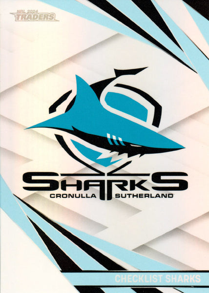 2024 NRL Traders - Pearl Silver - PS 028 - Sharks Checklist - Cronulla-Sutherland Sharks