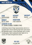 2024 NRL Traders - Pearl Silver - PS 021 - Matt Burton - Canterbury-Bankstown Bulldogs