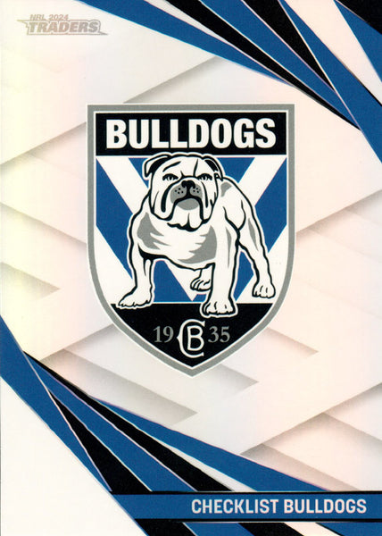2024 NRL Traders - Pearl Silver - PS 019 - Bulldogs Checklist - Canterbury-Bankstown Bulldogs